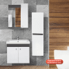 Dream New Spring 60 cm Mirrored Bathroom Vanity Set with Tall Cabinet – White