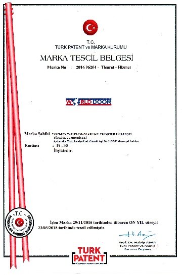 Worddoor Marka Tescil Belgesi