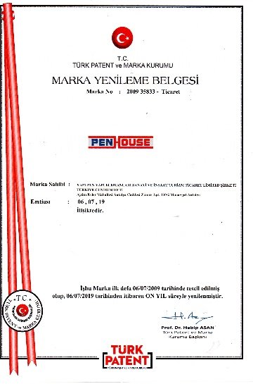 Penhouse Marka Tescil Belgesi