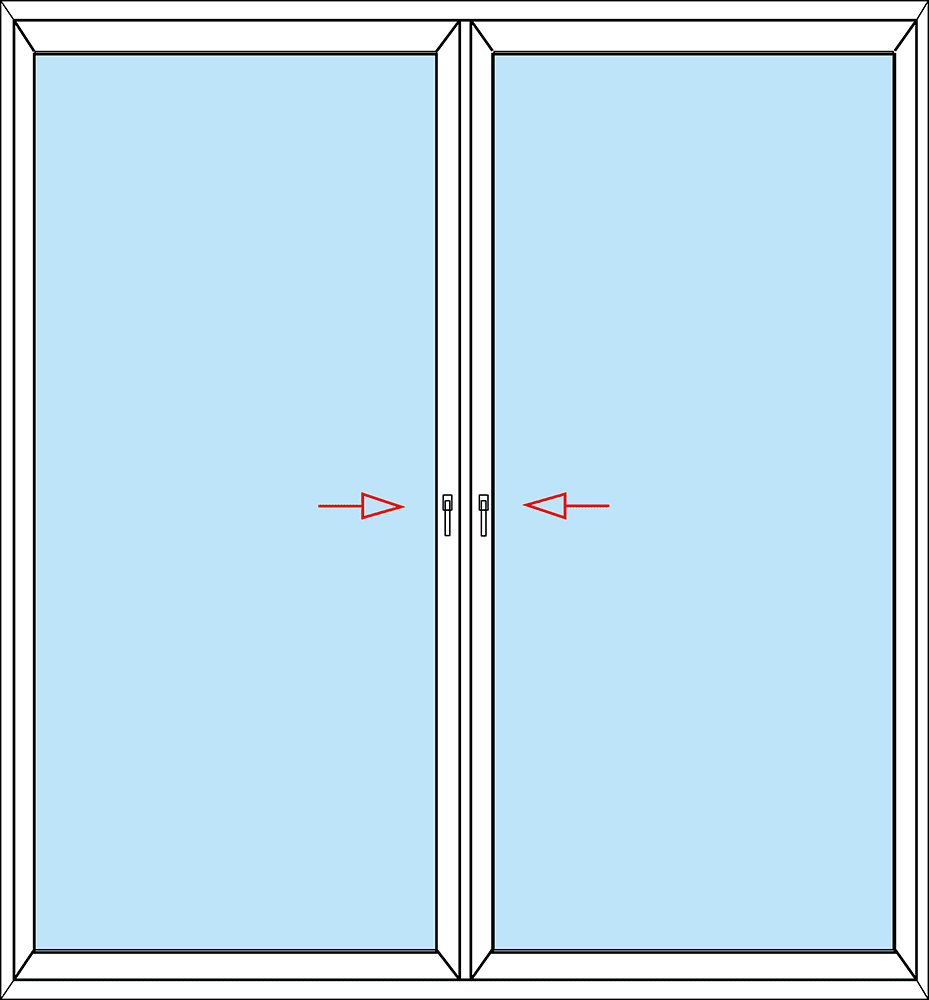 Pvc Çift Ray Sürme Kapı