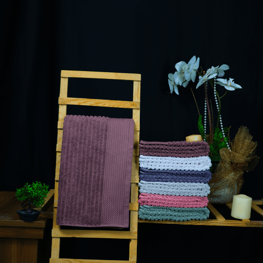 G&E ÇİZGİLİ YÜZ HAVLUSU MÜRGÜN