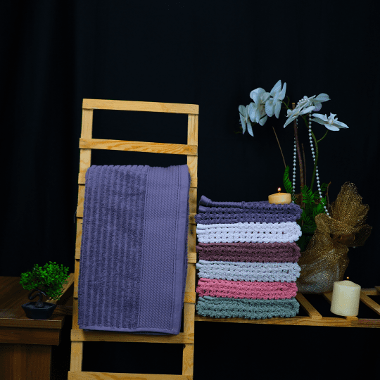 G&E ÇİZGİLİ YÜZ HAVLUSU ANTRASİT