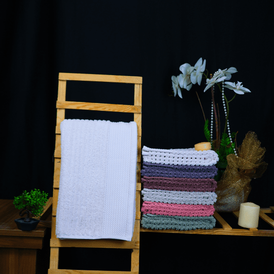 G&E ÇİZGİLİ YÜZ HAVLUSU PUDRA