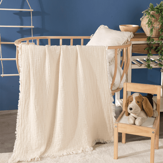 G&E 4 KAT MÜSLİN BEBEK BATTANİYESİ EKRU