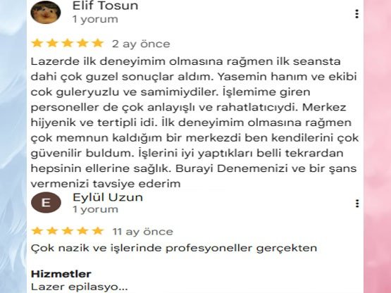 Elif Hanım Ve Eylül Hanım Kızılay Lazer Epilasyon Tavsiyeleri