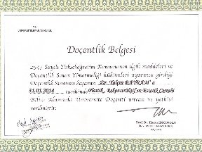 Doçentlik Belgesi