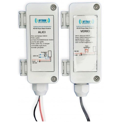 Türkiye'nin en küçük, kurulumu en kolay 1 km(maksimum) mesafeli kablosuz kuyu depo kontrol sistemi.