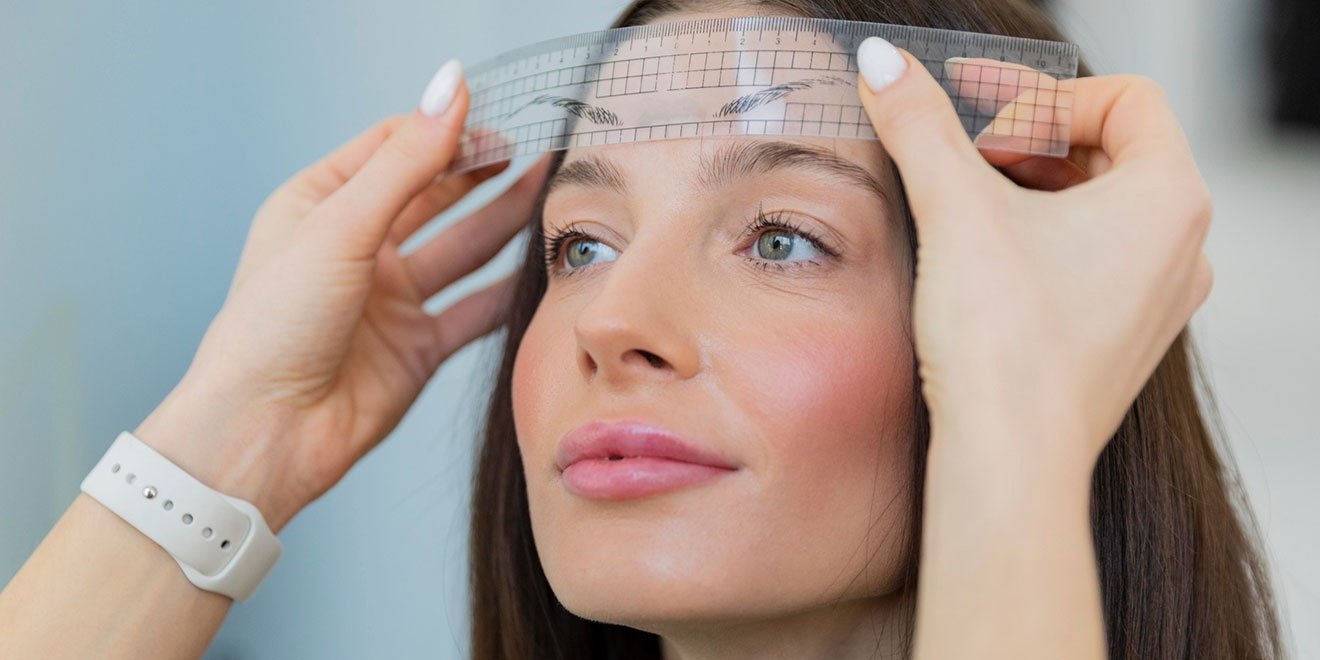 Measurement and planning of eyebrow position before endoscopic brow lift.