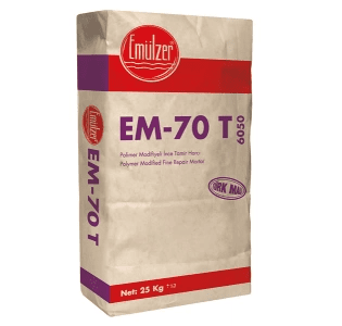 Emülzer EM 70 T - Polimer ve Elyaf Yapısal İnce Tamir Harcı