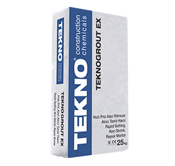 Teknogrout Ex Hızlı Priz Alan Rötresiz Akıcı Tamir Harcı