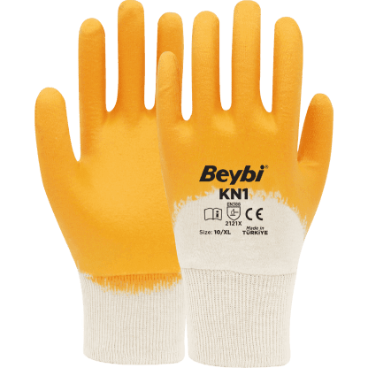 Beybi KN1 Nitril Kaplı Pamuk Eldiven