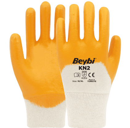Beybi KN2 Nitril Kaplı Pamuk Eldiven