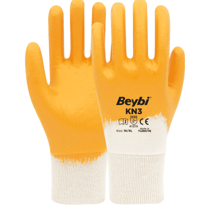 Beybi KN3 Nitril Kaplı Pamuk Eldiven