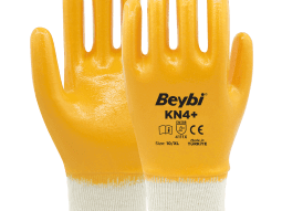 Beybi KN4+ Nitril Kaplı Pamuk Eldiven