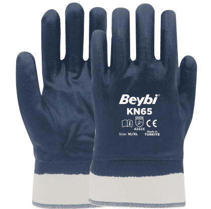 Beybi KN65 Yüksek Performans Nitril Kaplı Pamuk Eldiven