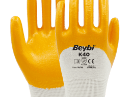 Beybi K40 Nitril Kaplı Pamuk Eldiven