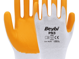 Beybi PN3 Nitril Kaplı Polyester Eldiven