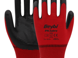 Beybi PN Zebra Nitril Kaplı Polyester Eldiven