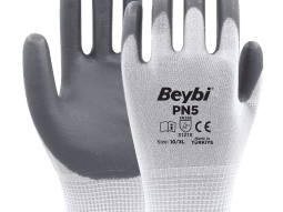 Beybi PN5 Nitril Kaplı Polyester Eldiven