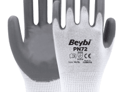 Beybi PN72 Polyester Örme Nitril Eldiven