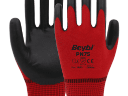 Beybi PN75 Nitril Kaplı Polyester Eldiven