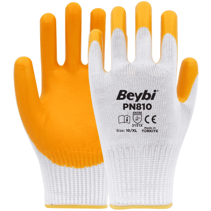 Beybi PN810 Polyester Örme Nitril Eldiven