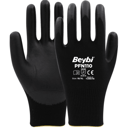 Beybi PFN110 Köpük Nitril Kaplı Polyester Eldiven