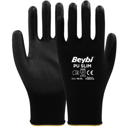 Beybi PU SLIM Poliüretan Kaplı Polyester Eldiven