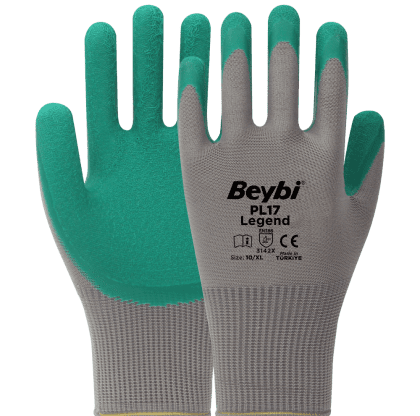 Beybi PL17 Legend Polyester Örme Lateks Eldiven