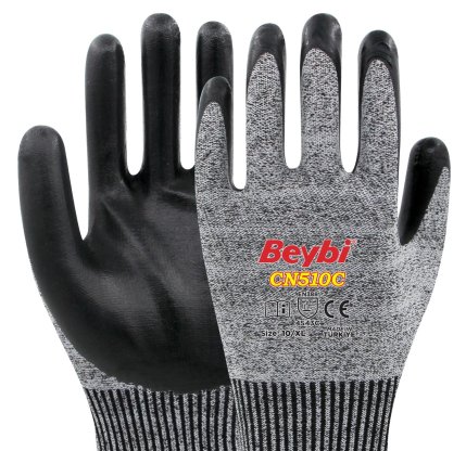 Beybi CN510C Nitril Kaplı Kesilmeye Dirençli Eldiven