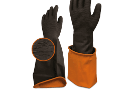 Beybi Korun Tırtıklı 45 cm Uzun Siyah İş Eldiveni