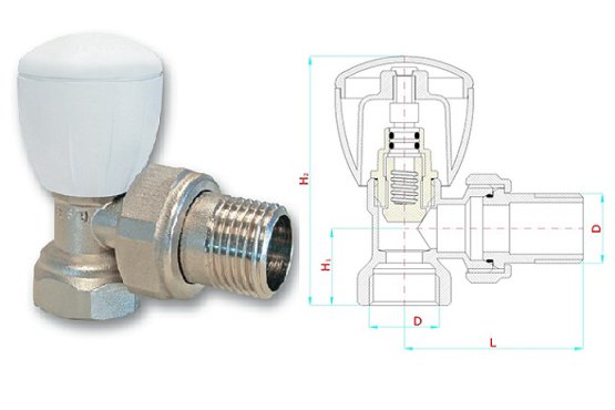Fırat Yeni Tip Köşe Radyatör Vanası