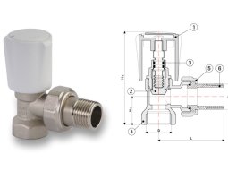 Fırat 1/2" Köşe Radyatör Vanası (Tip 1)