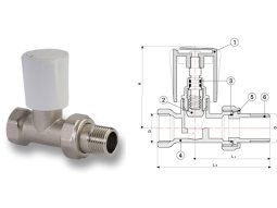 Fırat 1/2" Radyatör Vanası (Düz)