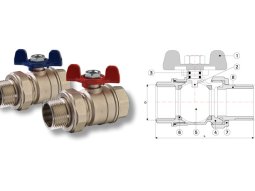 Fırat 1" Dış Dişli Rakorlu Küresel Vana (Kelebek Kollu)