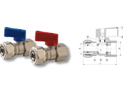 Fırat 1/2" Mini Küresel Vana İç Dişli (Pex Boru Bağlantılı)
