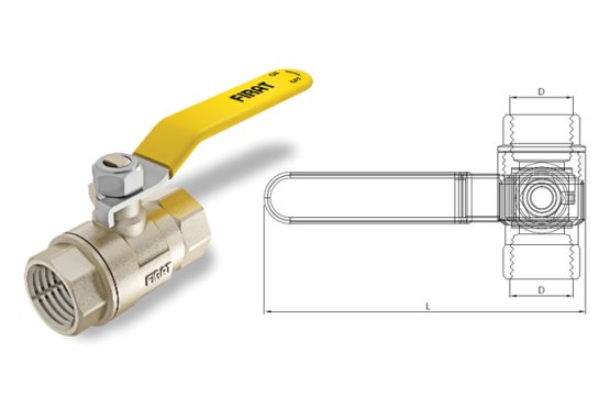 Fırat Küresel Doğalgaz Vanası (Kilitli)