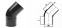 Fırat PE 100 45° Dirsek (Enjeksiyon)