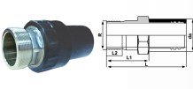 Fırat PE 100 Dış Dişli Metal Geçiş Adaptörü