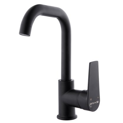 SİYAM LARA BLACK KUĞU LAVABO BATARYASI