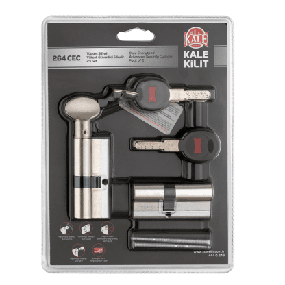 Kale Tüpten Şifreli Yüksek Güvenlikli Silindir 2'li Set