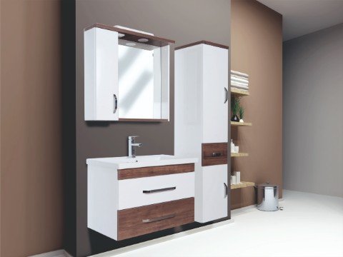 ALVİT BANYO DOLABI SILVER 80