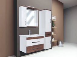 ALVİT BANYO DOLABI SILVER 80