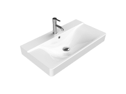 Turkuaz Seramik Etajerli Lavabo, Mona, 80x45 cm