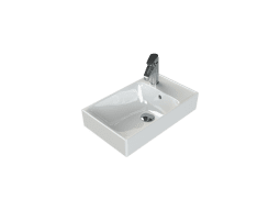 Turkuaz Seramik Etajerli Lavabo, Sharp, 50x30 cm