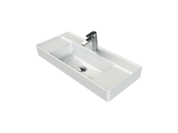 Turkuaz Seramik Etajerli Lavabo, Sharp, 85x38 cm