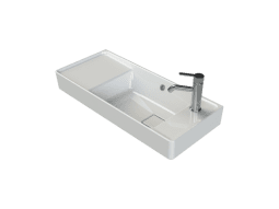 Turkuaz Seramik Etajerli Lavabo, Sharp, 80x35 cm