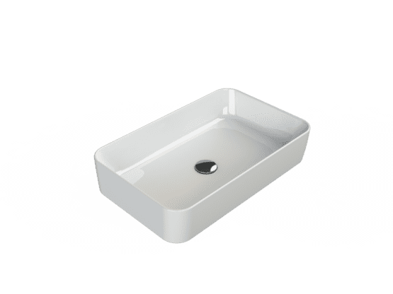 Turkuaz Seramik Tezgah Üstü Lavabo, Hera, 60x38 cm