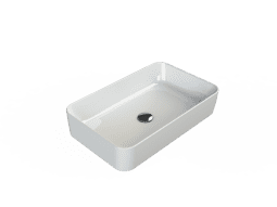 Turkuaz Seramik Tezgah Üstü Lavabo, Hera, 60x38 cm