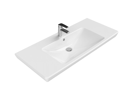 Turkuaz Seramik Etajerli Lavabo, Porto D, 105x48 cm